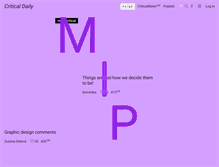 Tablet Screenshot of criticaldaily.org